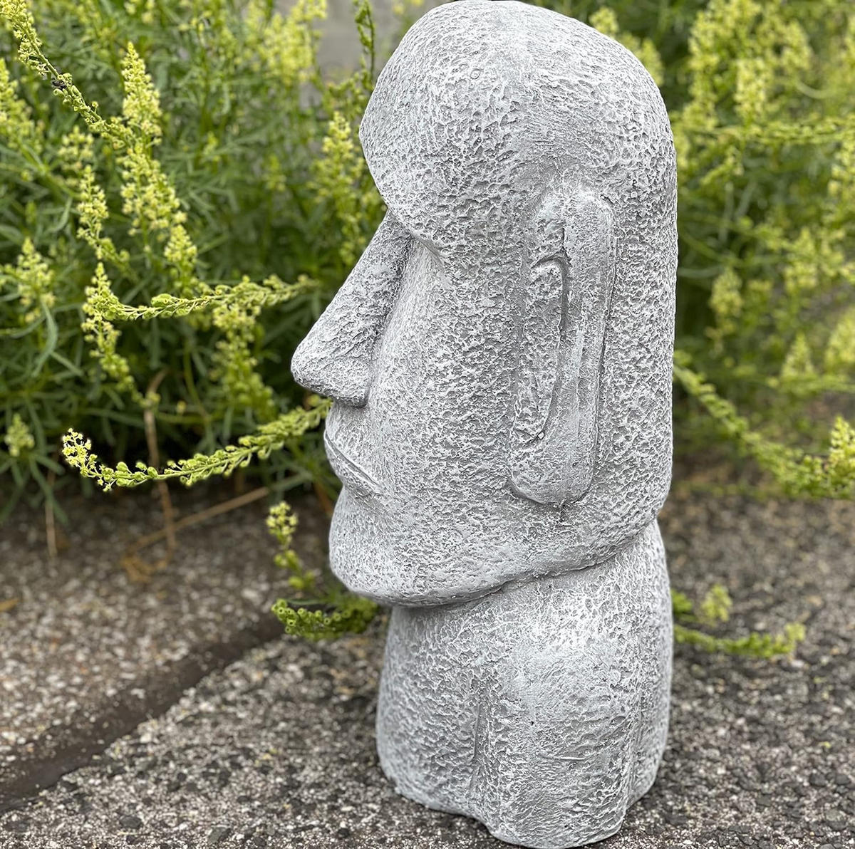 STEINFIGUR Moai Osterinsel Figur frostfest wetterfest - Grau, Stein (36/17/22cm) - stoneandstyle