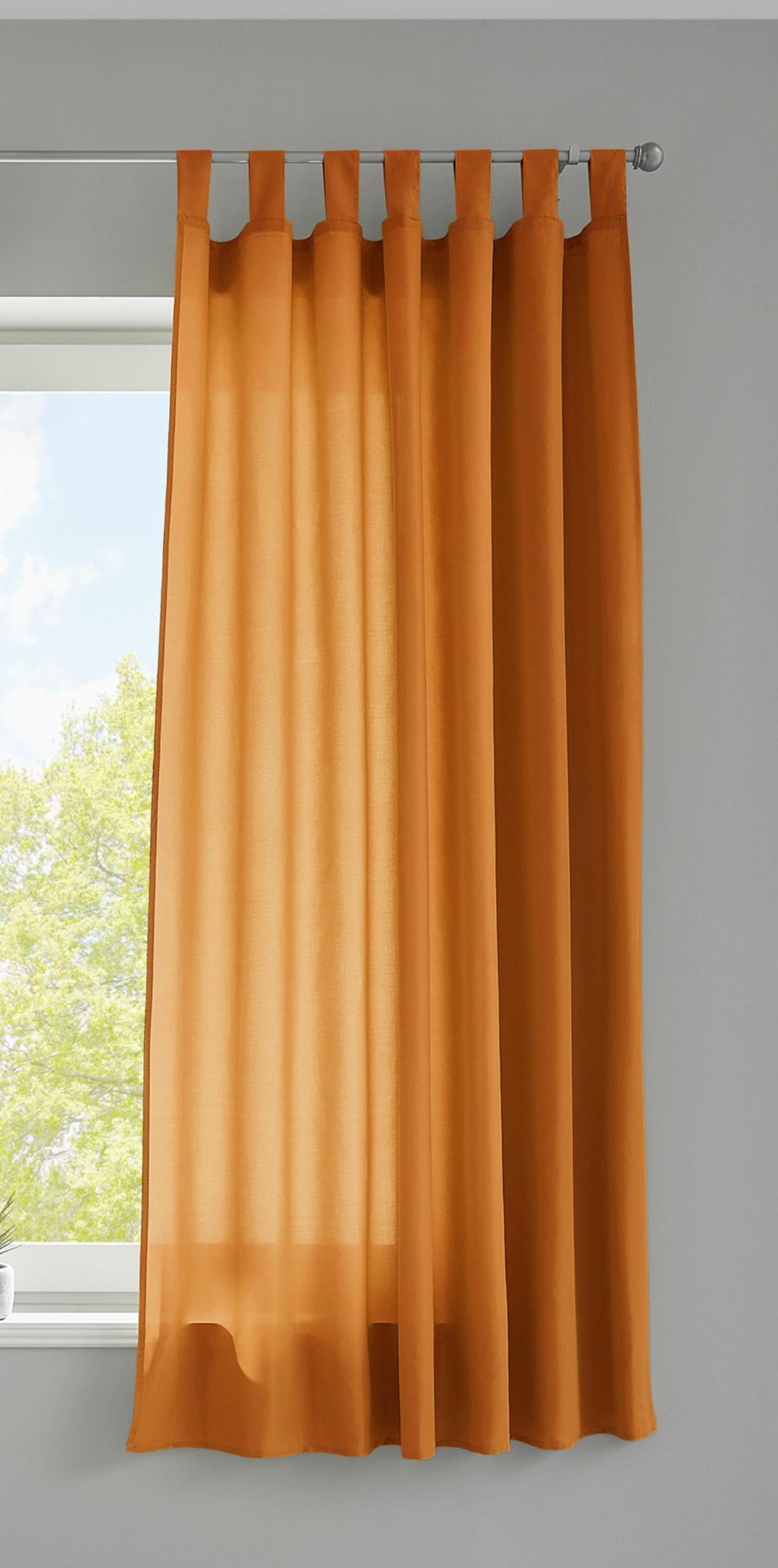 VORHANG POTSDAM HxB 175x140 cm Orange - Orange, Textil (140/175cm) - Gardinenbox