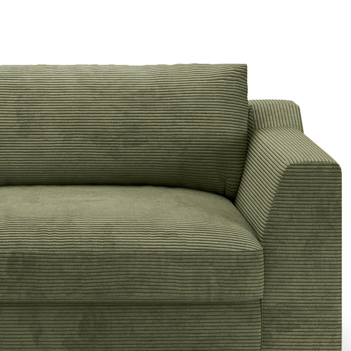 BIGSOFA - Schwarz/Grün, Kunststoff/Textil (274/90/112cm) - home24