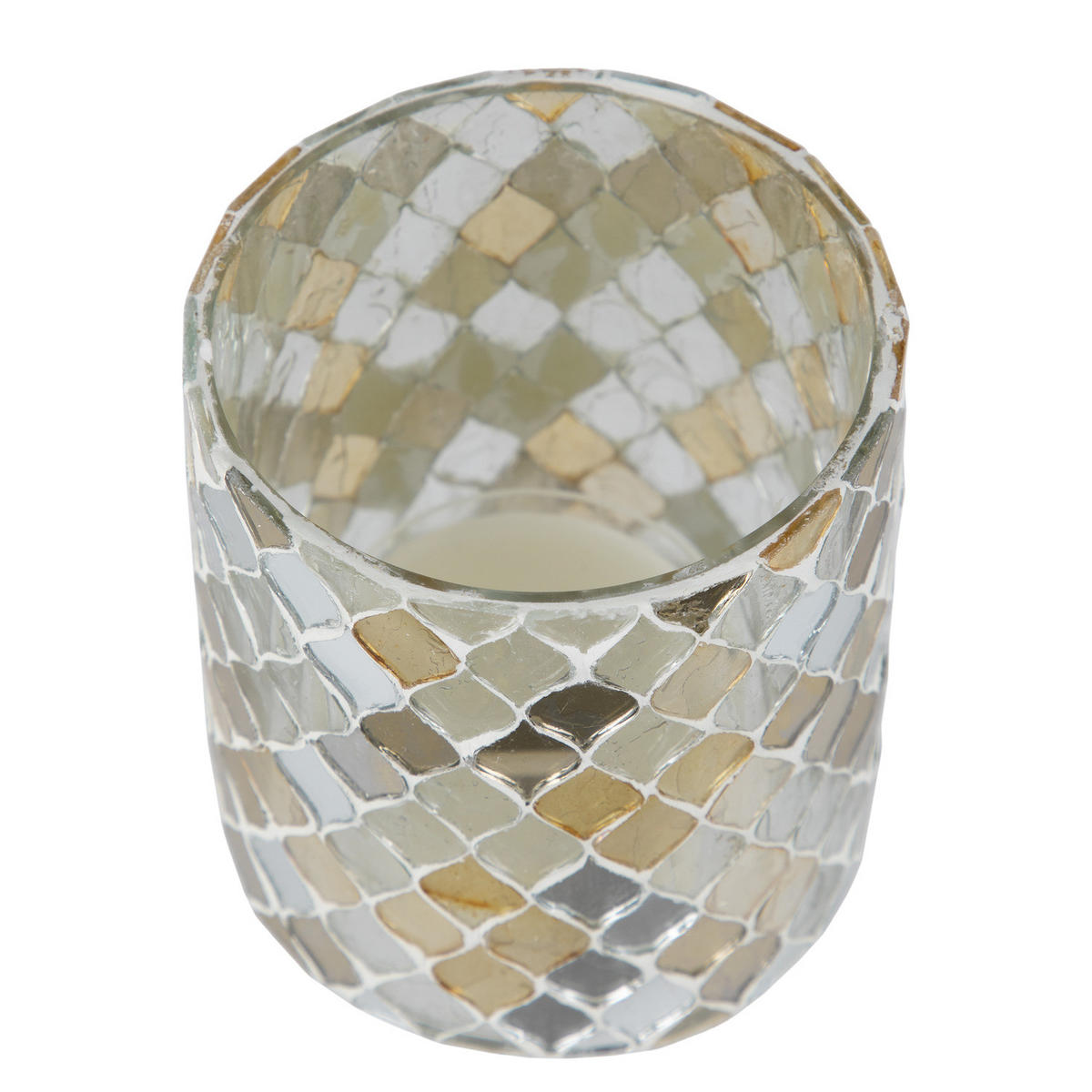 WINDLICHT Shimmer & Shine - Creme, Glas (10/11/10cm) - Butlers
