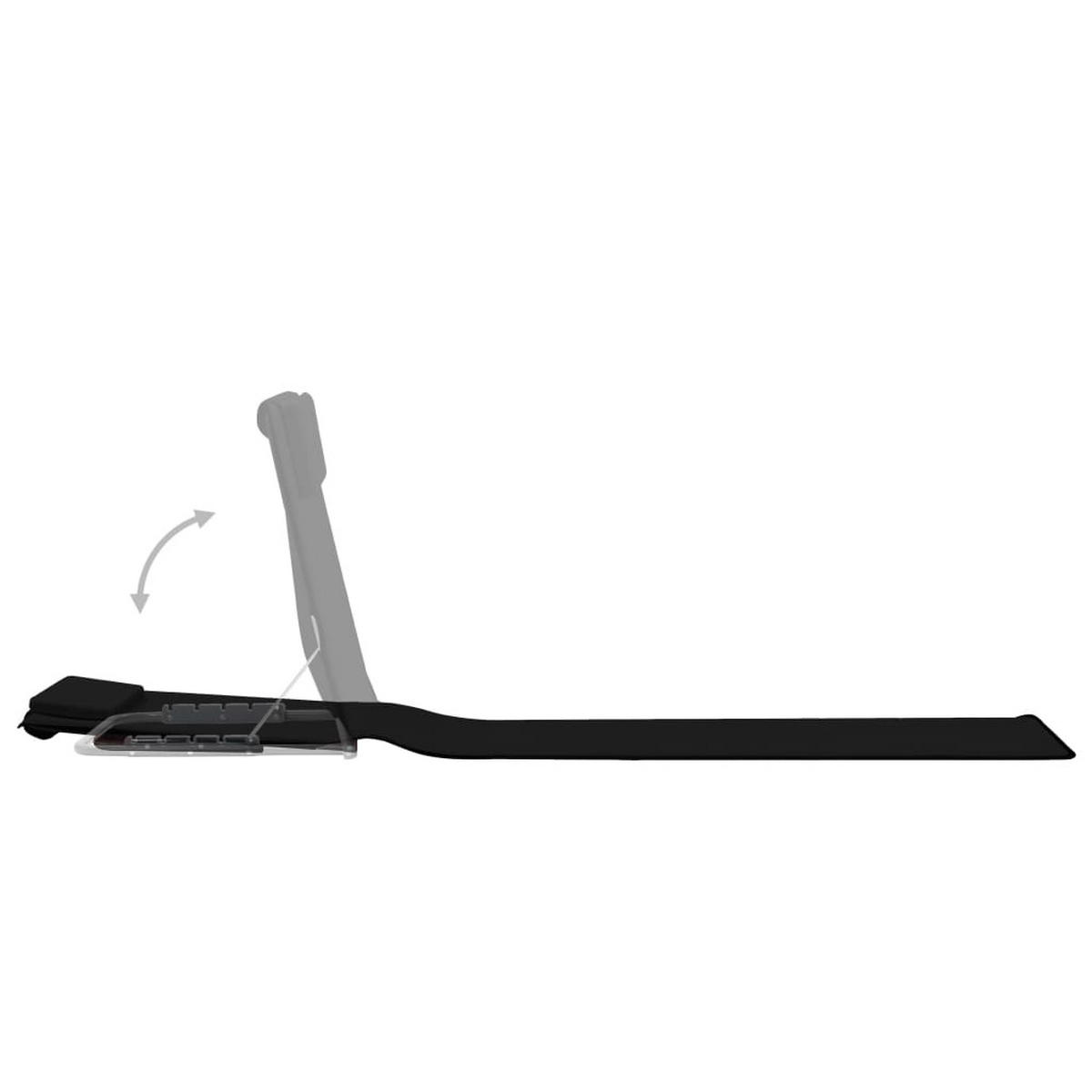 KLAPPBARE Strandmatte 2Er Set Stahl Und Stoff Schwarz - Schwarz, Textil (53/47/56cm) - vidaXL