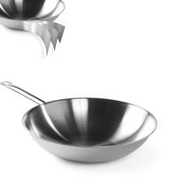 3-LAGIGE Wokpfanne - ohne Deckel - Hendi 839003 - Edelstahlfarben, Metall (36/36/9cm) - Hendi