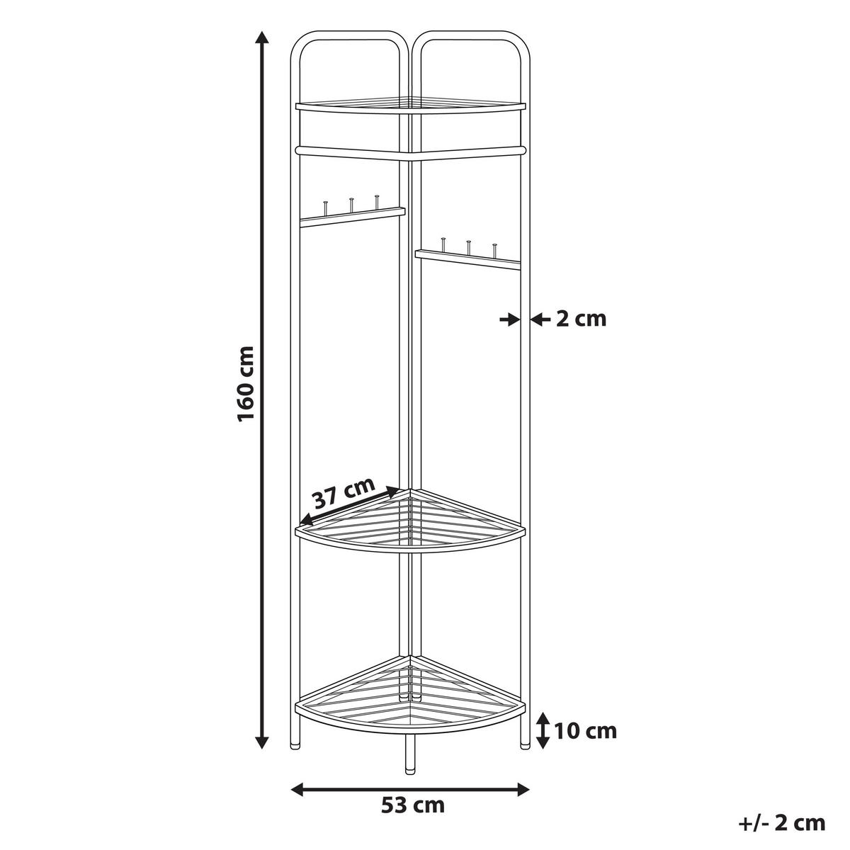 KLEIDERSTÄNDER Metall gold 160 cm Lawton - Goldfarben, Metall (53/160/37cm) - Beliani