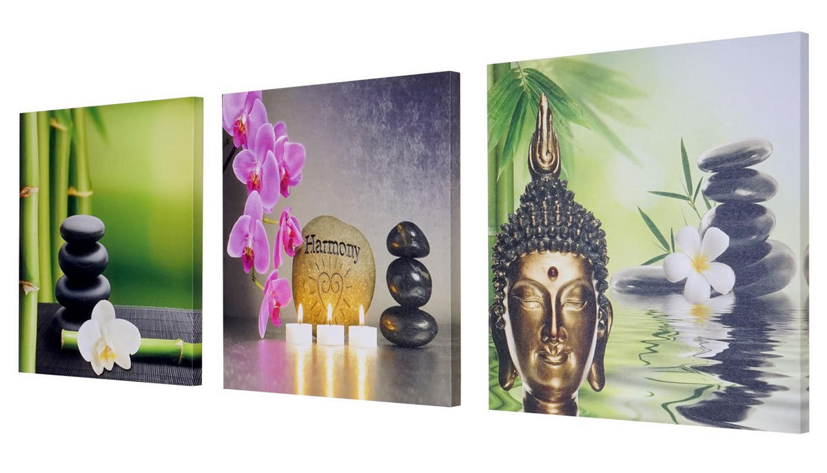 LEINWANDBILD BUDDHA Multicolor - Multicolor, Holz (150/50cm) - MCW