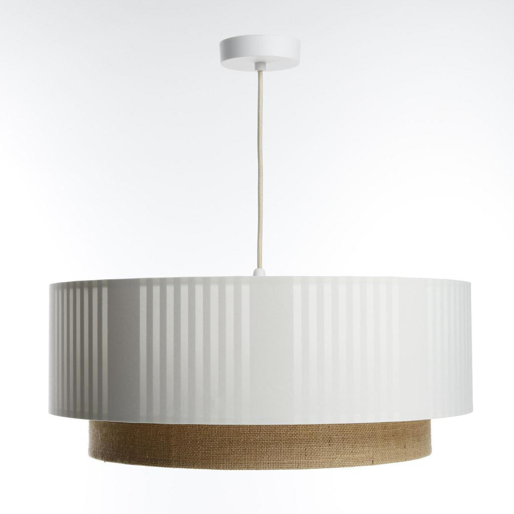 HÄNGELEUCHTE Weiß 70/98 cm - Beige/Weiß, Kunststoff (28/1.2/98cm) - ONZENO