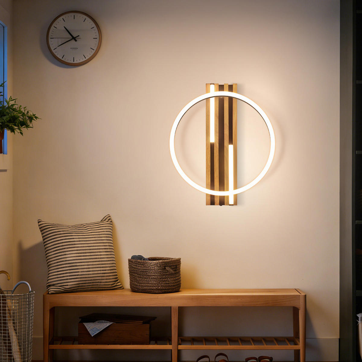 LED stropní svítidlo 20,9/38/6,8 cm - černá, kov (38/32/6.8cm) - Nettlife