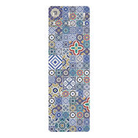 WANDGARDEROBE - Fliesenspiegel aufwändige portugiesische Fliesen 34/105 cm - Blau, Holzwerkstoff (34/105/1.6cm) - Bilderwelten