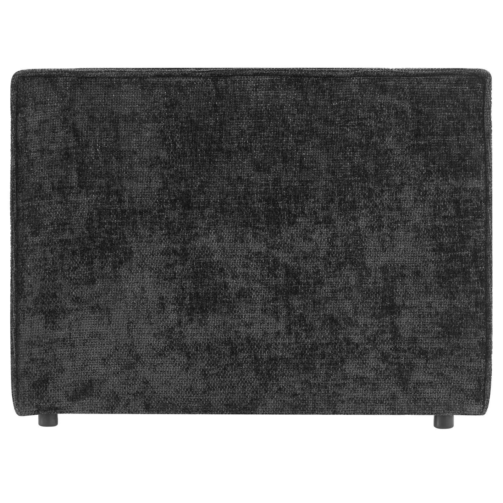 KOPFTEIL YOLAN 90X190 CM - Schwarz, Textil (91/69/6cm) - IDIMEX