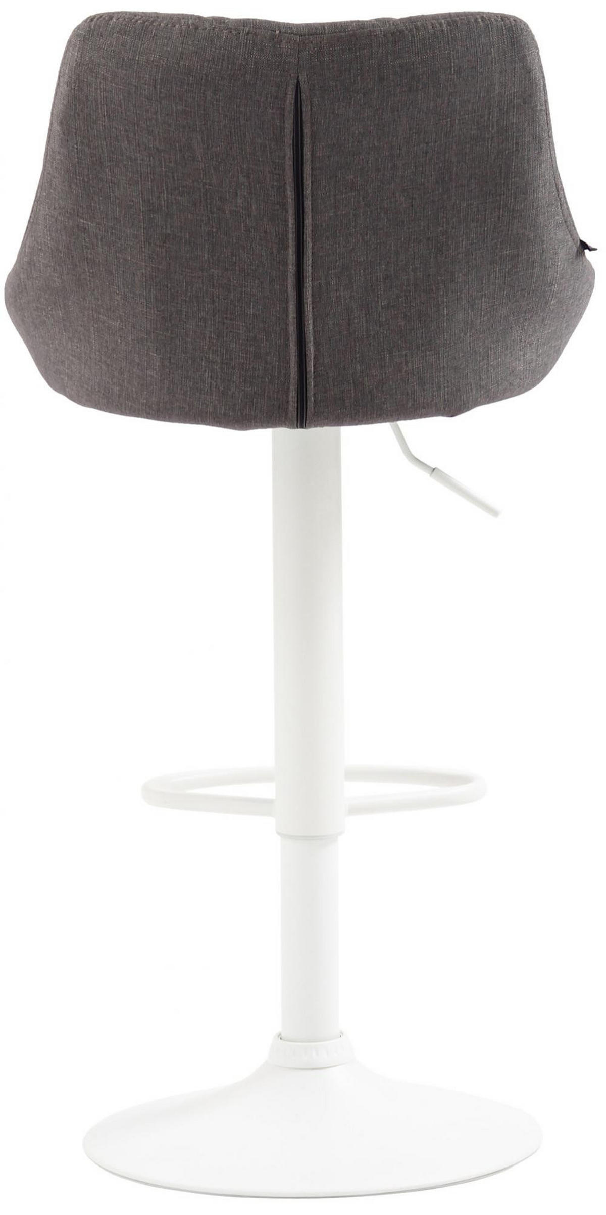 BARHOCKER Stoff grau - Weiß/Grau, Textil/Metall (46/83/49cm) - CLP