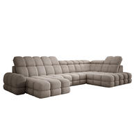 ECKSOFA TOLLO Anthology-stoff U-form 400x217x105 cm sand - Ecru, Holz/Textil (217/400cm) - DomoHome