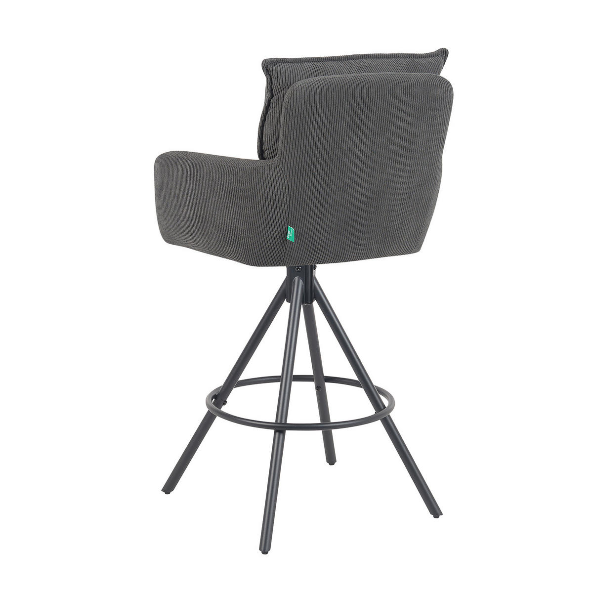 BARHOCKER Nila 2er-Set - Anthrazit/Schwarz, Textil/Metall (55/102/58cm) - DUBI Möbel