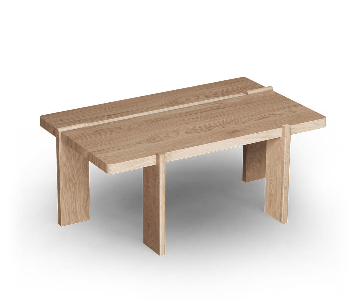 Feldmann-Wohnen Couchtisch Eiche Bianco 120x41.5x63 cm