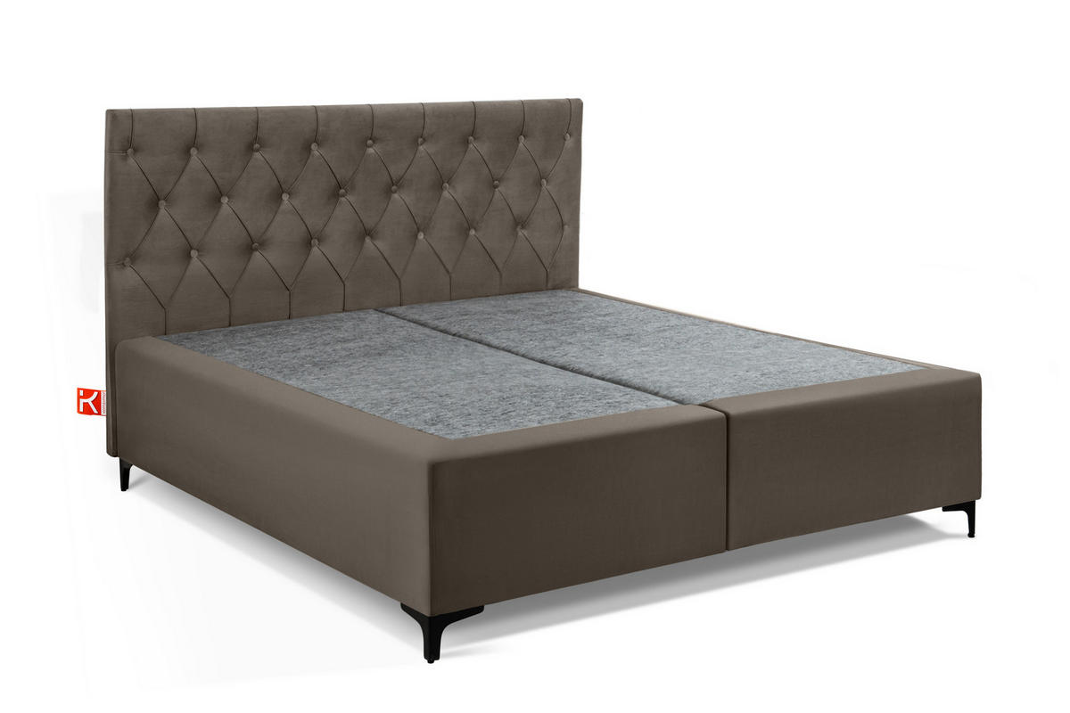 POLSTERBETT ARDEA, Braun - Schwarz/Braun, Holz/Holzwerkstoff (160/200cm) - KONSIMO®