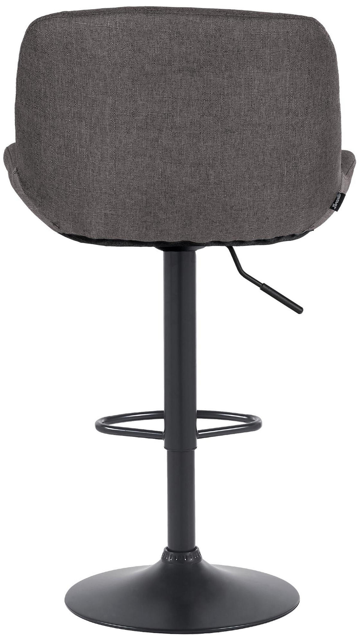 BARHOCKER Stoff dunkelgrau - Dunkelgrau/Schwarz, Textil/Metall (50/85/50cm) - CLP