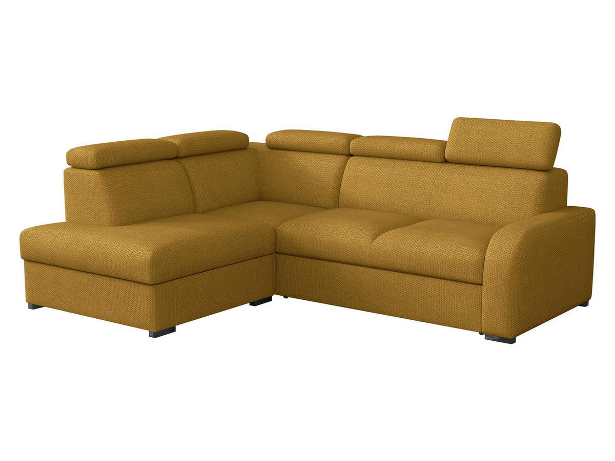ECKSOFA Oslo 2rRLXp, Seite: Links LXP+R+2R - Gelb/Silberfarben, Holz/Textil (250/200cm) - MIRJAN24
