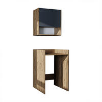 WASCHMASCHINENSCHRANK DERIN-I 65cm Breit, 189cm Hoch - Anthrazit, Holzwerkstoff (65/189/60cm)