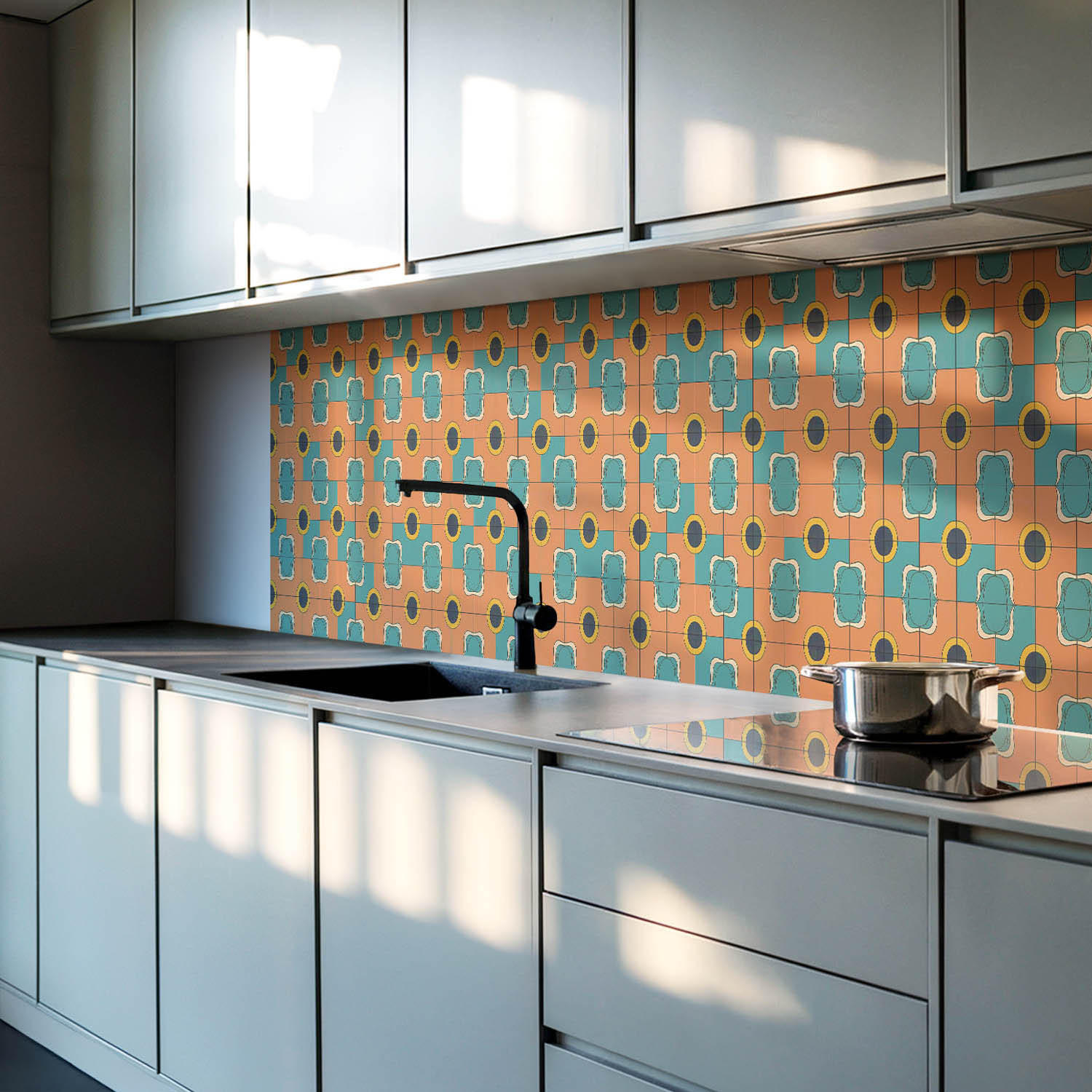 WANDPANEEL 120x60 cm selbstklebend Retrovia - Dunkelorange, Kunststoff (60/1.6/120cm) - Wallfluent