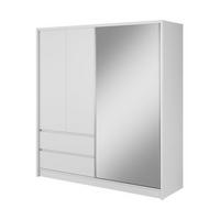 KLEIDERSCHRANK – 204 cm – Sara – Weiß - Weiß, Holzwerkstoff (204/214/62cm) - hi-markt