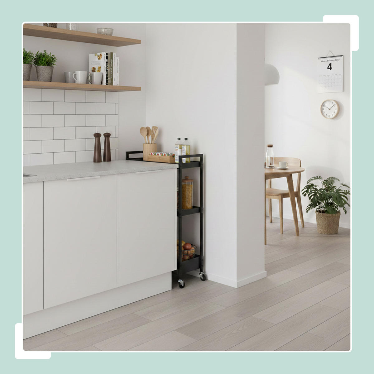 NISCHENWAGEN - Schwarz, Metall (20/85/50cm) - Relaxdays