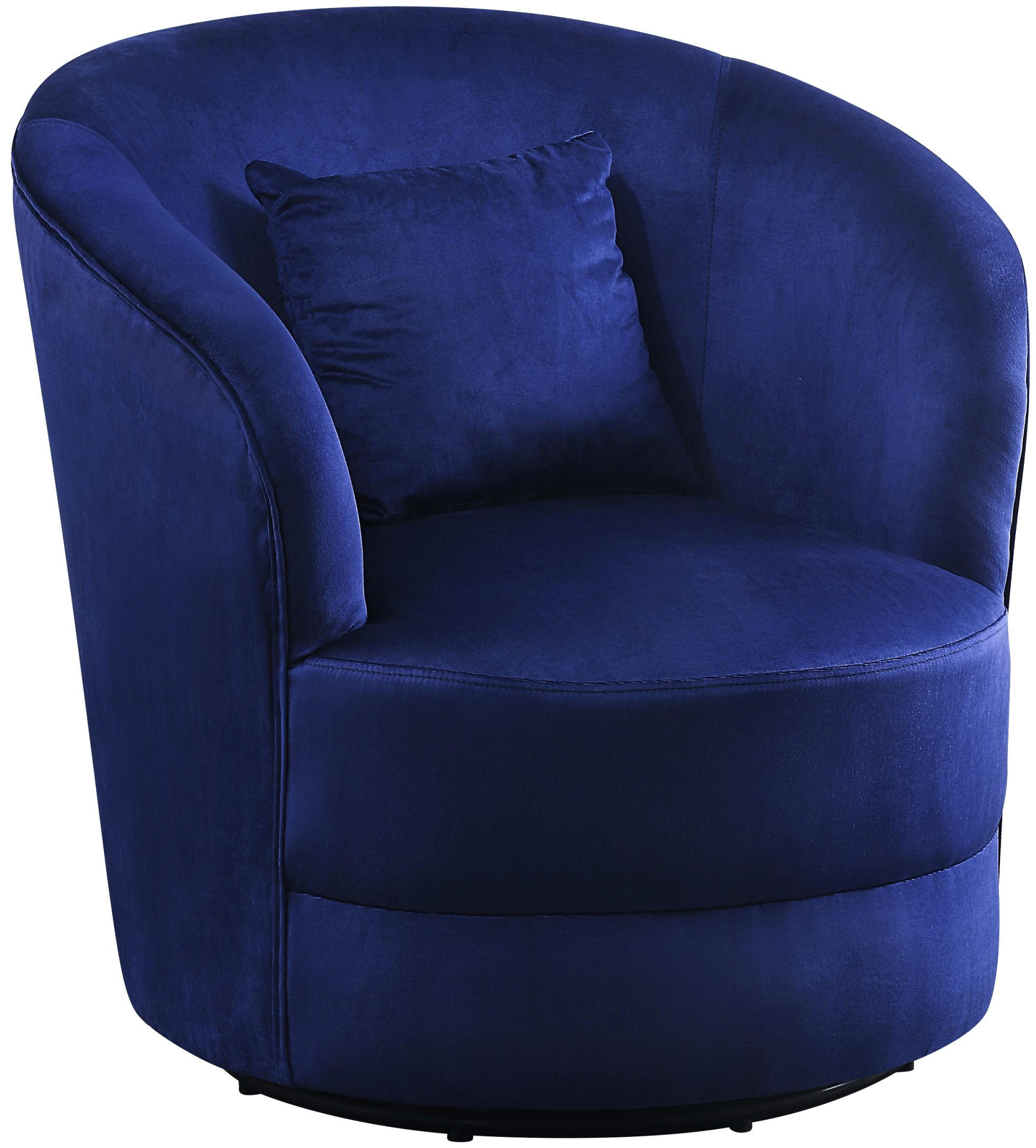 COCKTAILSESSEL Colin Samt Blau - Blau, Textil (84/84/85cm) - ATLANTIC home collection