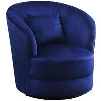 COCKTAILSESSEL Colin Samt Blau - Blau, Textil (84/84/85cm) - ATLANTIC home collection