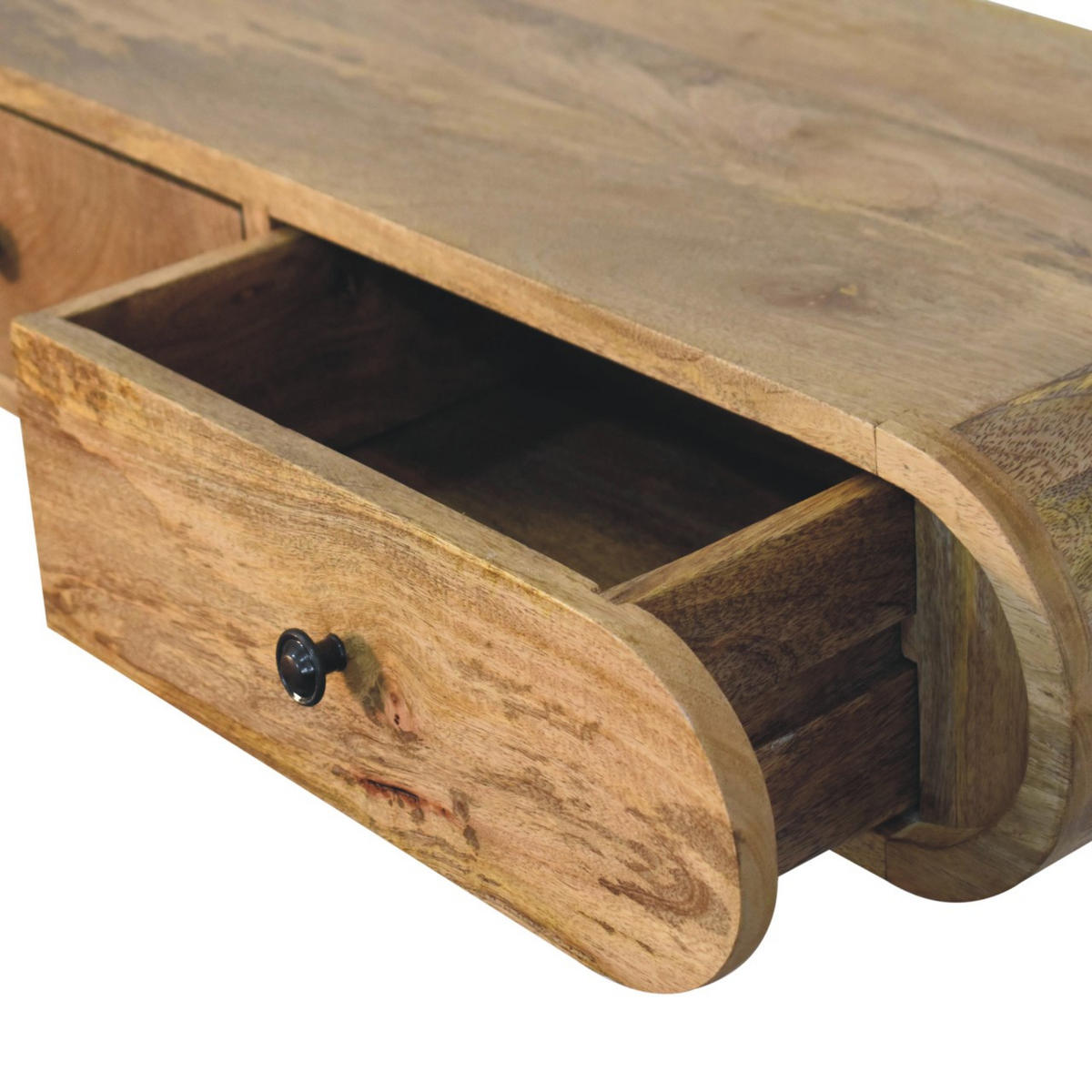 KONZOLNI STOL Contour, zidni - smeđa, drvo (80/15/32cm) - Artisan Furniture