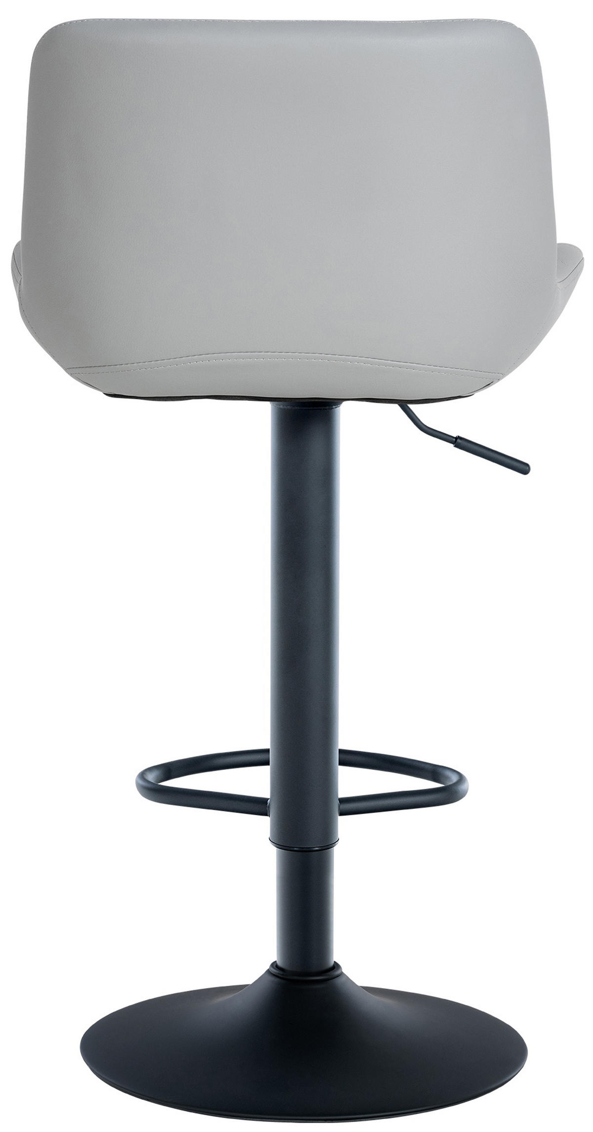 BARHOCKER 2er Set Tower Kunstleder grau - Schwarz/Grau, Kunststoff/Metall (48/105/54cm) - TPFLiving