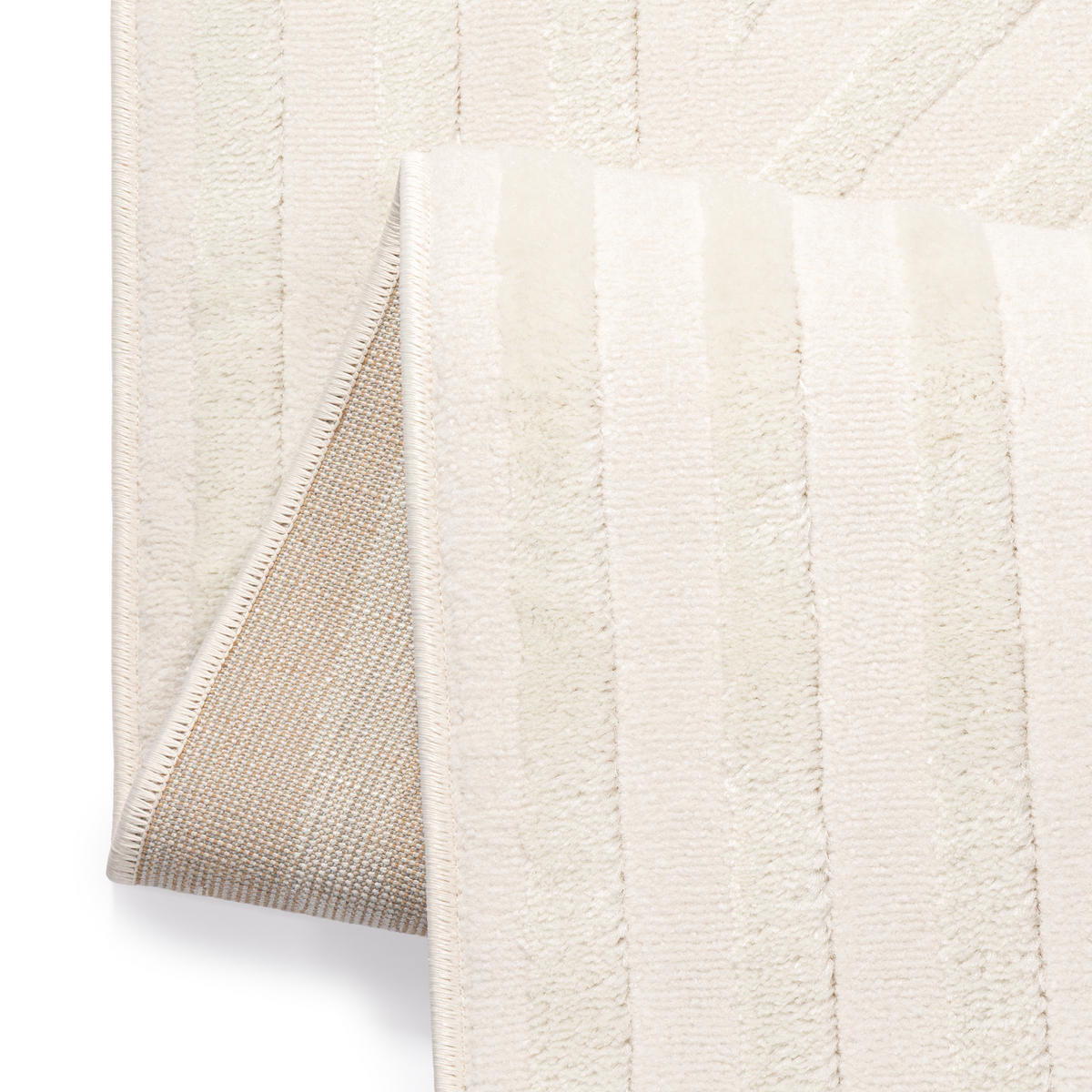 TEPPICH HYGGE Cremeweiß Quadrat 200/200 cm - Creme, Textil (200/200cm) - Tapiso