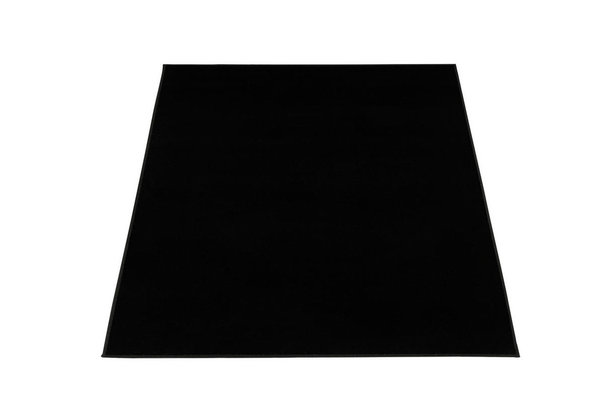 TEPPICH MONO SQUARE Schwarz 200/200 cm - Schwarz, Kunststoff (200/200cm) - Tapiso