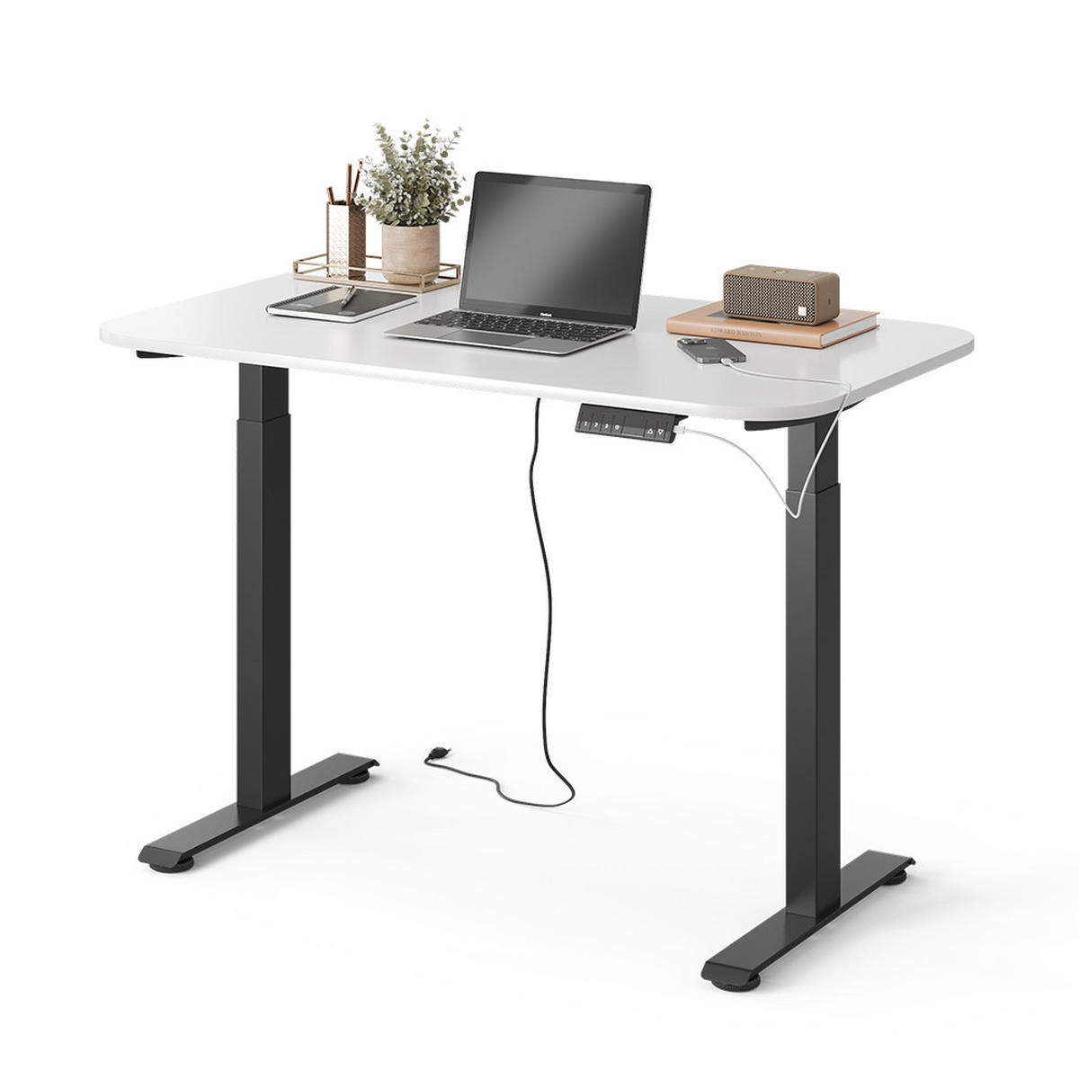 PSACÍ STŮL Elevate Černá/bílá - černá, kompozitní dřevo (70/120/120cm) - Vicco