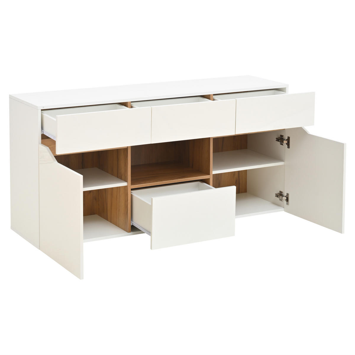 SIDEBOARD Weiß 140/40/70 cm - Weiß, Holzwerkstoff (140/70/40cm) - PANGIVO