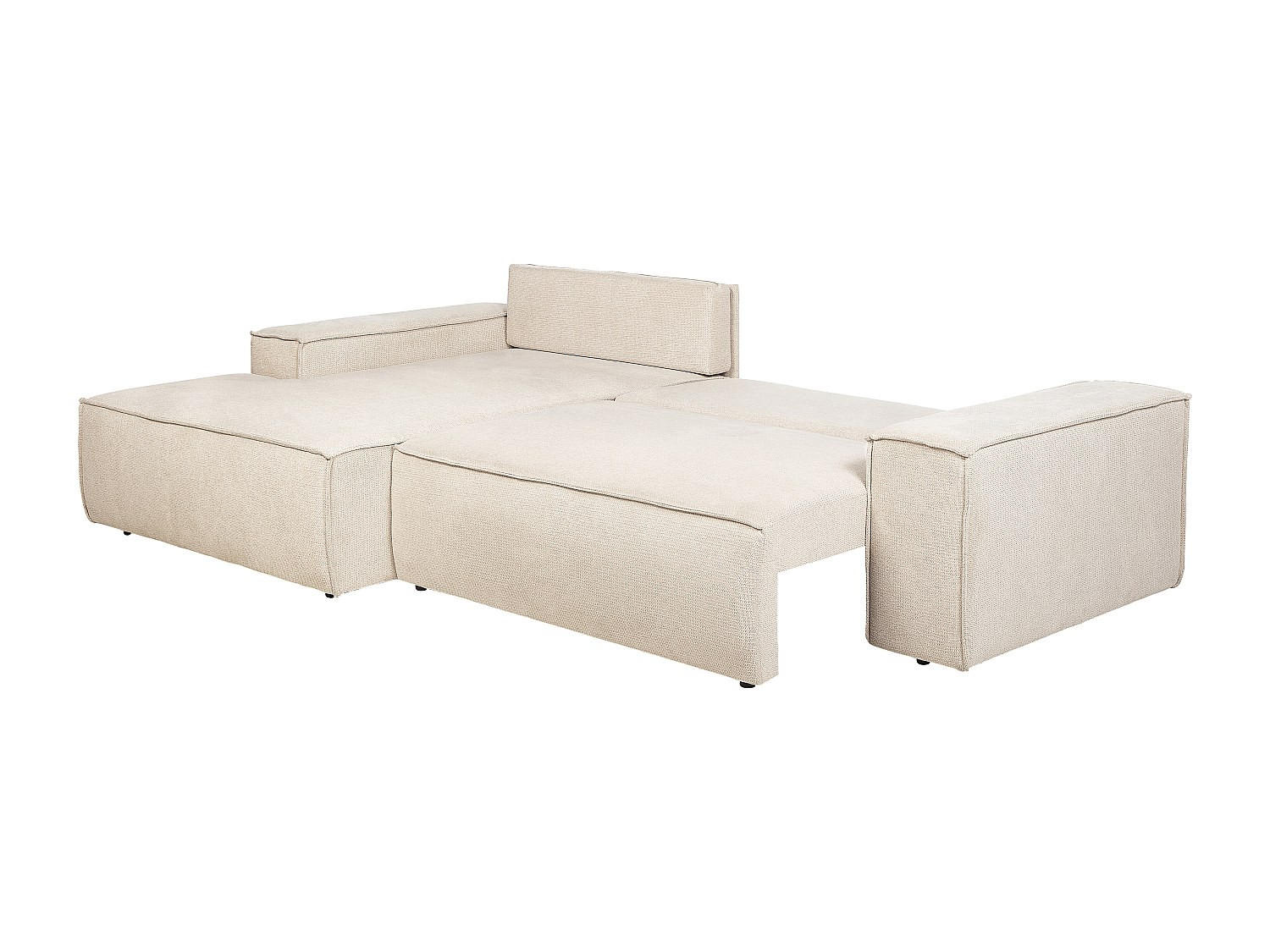 SCHLAFSOFA - 4 Personen-Sitzer - Stoff - Beige - - Beige, Textil (267/85/167cm) - Vente-Unique