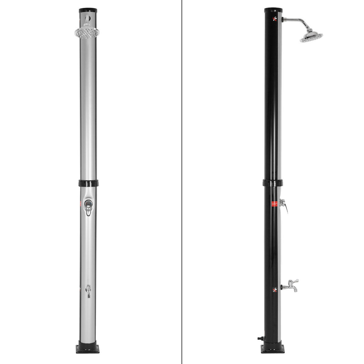 SOLARDUSCHE - Silberfarben, Kunststoff (11.5/210/11.5cm) - ML-DESIGN