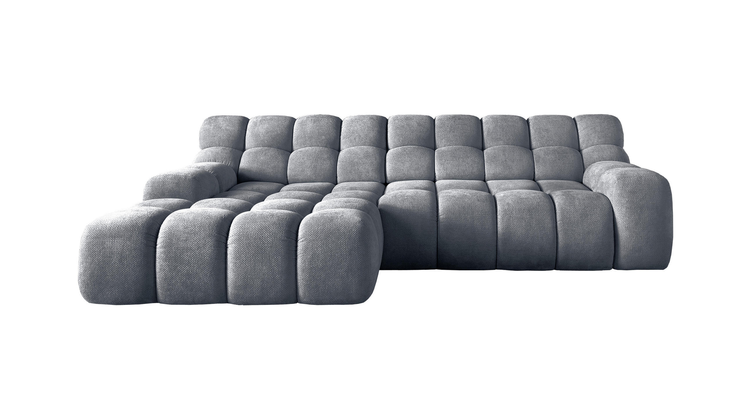 ECKSOFA CAMPILE mit elektrisch verschiebbarem Sitz, Dunkelgrau, Links - Grau, Holz/Textil (119/288cm) - DomoHome