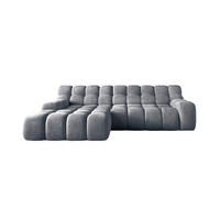 ECKSOFA CAMPILE mit elektrisch verschiebbarem Sitz, Dunkelgrau, Links - Grau, Holz/Textil (119/288cm) - DomoHome