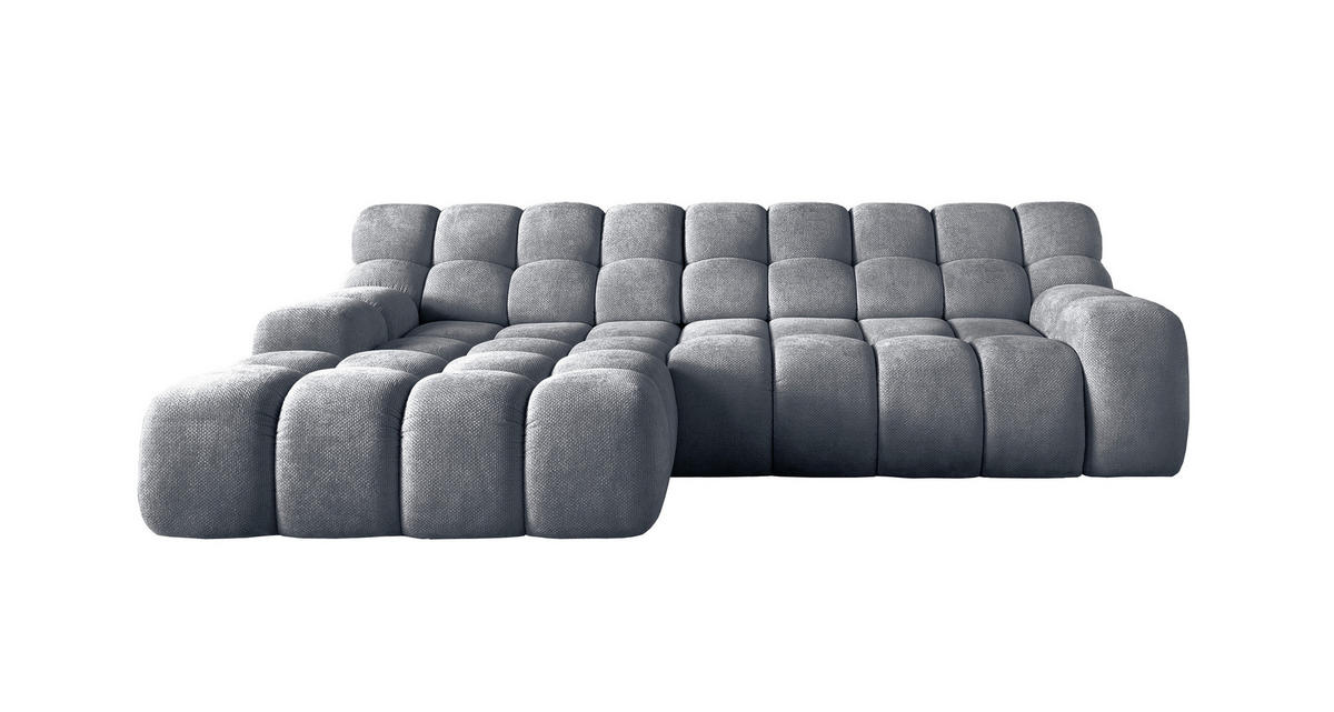 ECKSOFA CAMPILE mit elektrisch verschiebbarem Sitz, Dunkelgrau, Links - Grau, Holz/Textil (119/288cm) - DomoHome