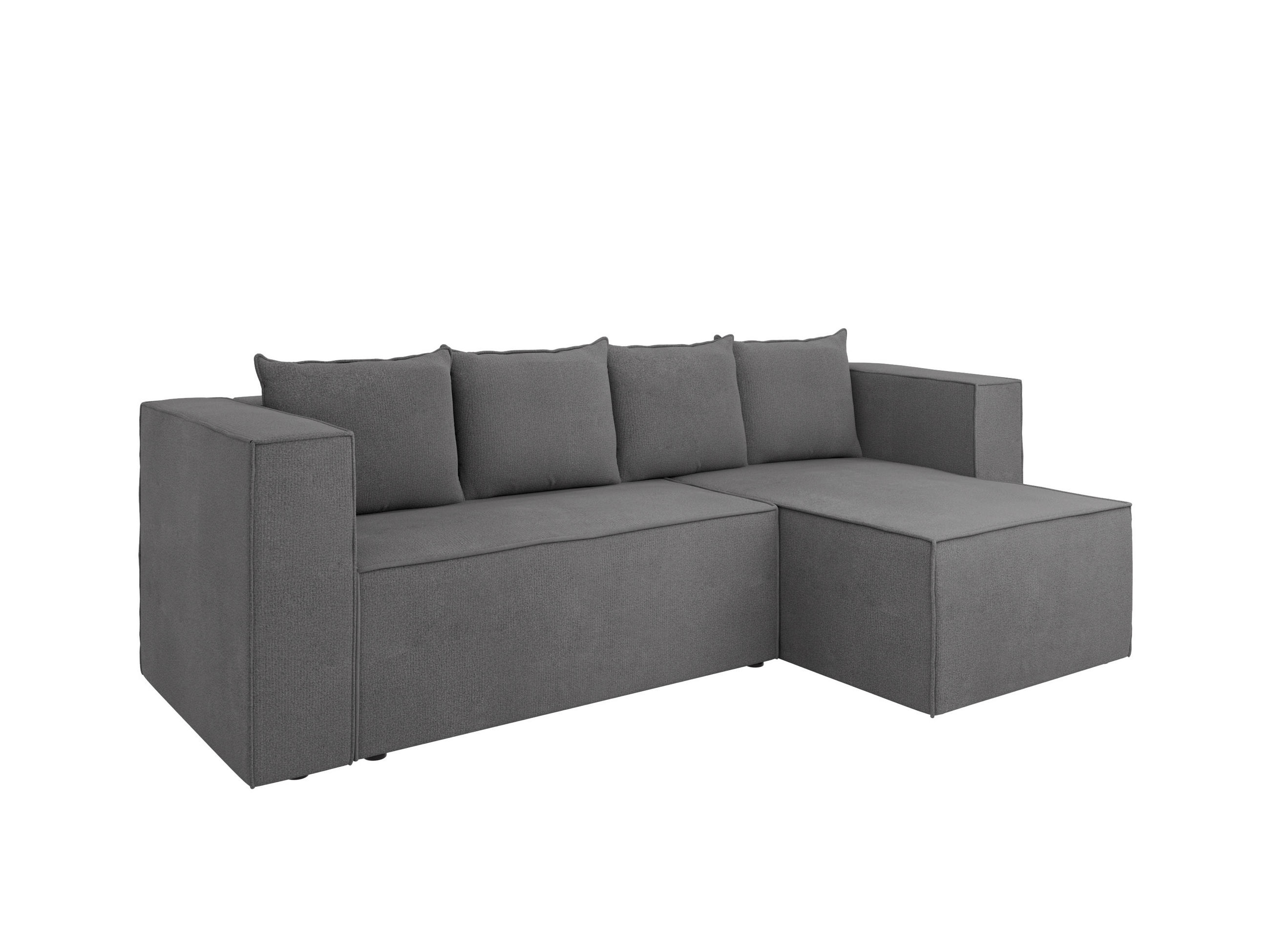 ECKSCHLAFSOFA AURIX Schlafsofa mit Bettkasten, Anthrazit - Anthrazit, Holz (150/244cm) - Panda Möbel