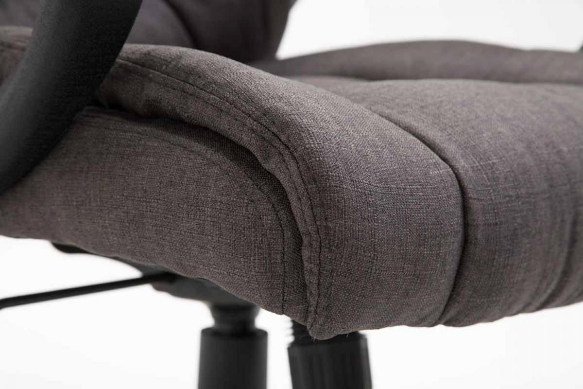 DREHSTUHL Stoff Dunkelgrau - Dunkelgrau/Schwarz, Kunststoff/Textil (66/106/70cm) - CLP
