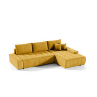 ECKSOFA Vogar In Aston - Gelb, Holzwerkstoff/Textil (265/185cm) - Fun Möbel
