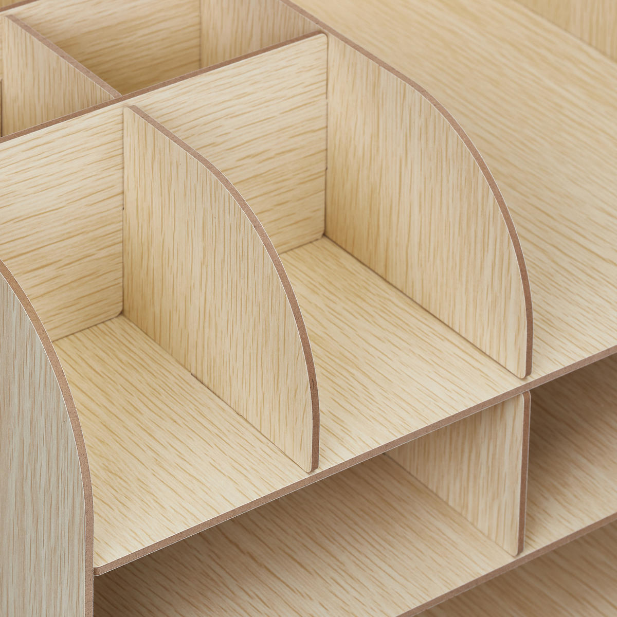 SCHREIBTISCH Organizer - Hellbraun, Holzwerkstoff (25/32.5/27.5cm) - Relaxdays