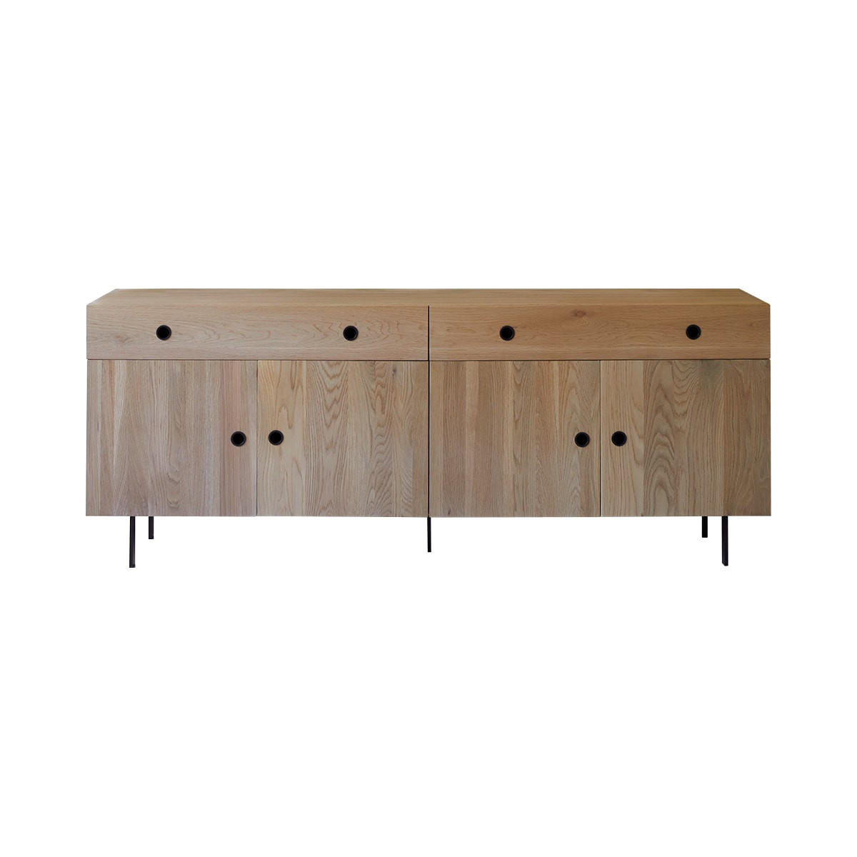 SIDEBOARD Jeanne Natur aus Eiche - Naturfarben, Holz (185/72/45cm) - Tikamoon