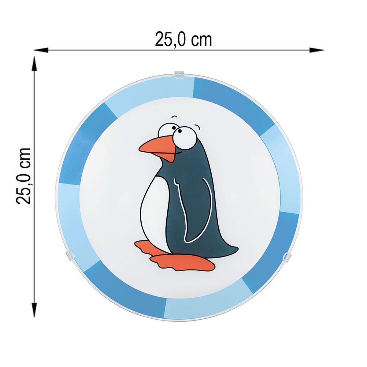 LED WANDLEUCHTE Stahl Glas Blau Weiß - Blau, Glas (25/25/8cm)