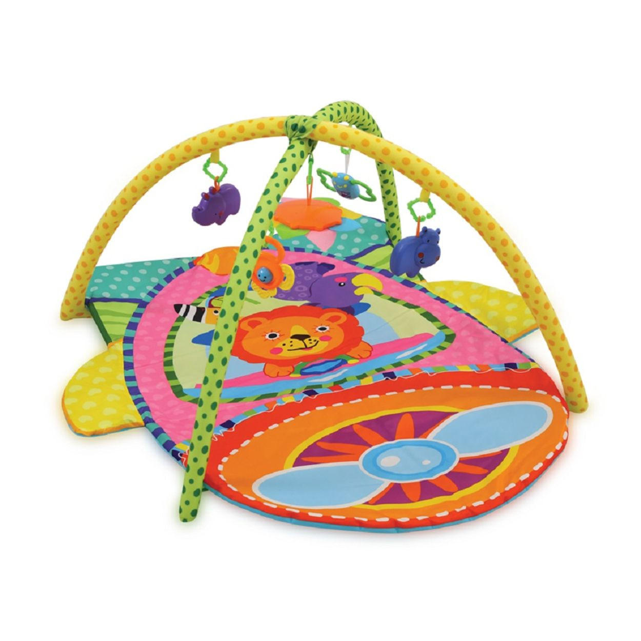 SPIELBOGEN Plane orange Krabbeldecke, buntes Spielzeug, Spiegel, Rassel, 100% Polyester - Orange, Textil (95/54/97cm) - Lorelli