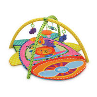 SPIELBOGEN Plane orange Krabbeldecke, buntes Spielzeug, Spiegel, Rassel, 100% Polyester - Orange, Textil (95/54/97cm) - Lorelli