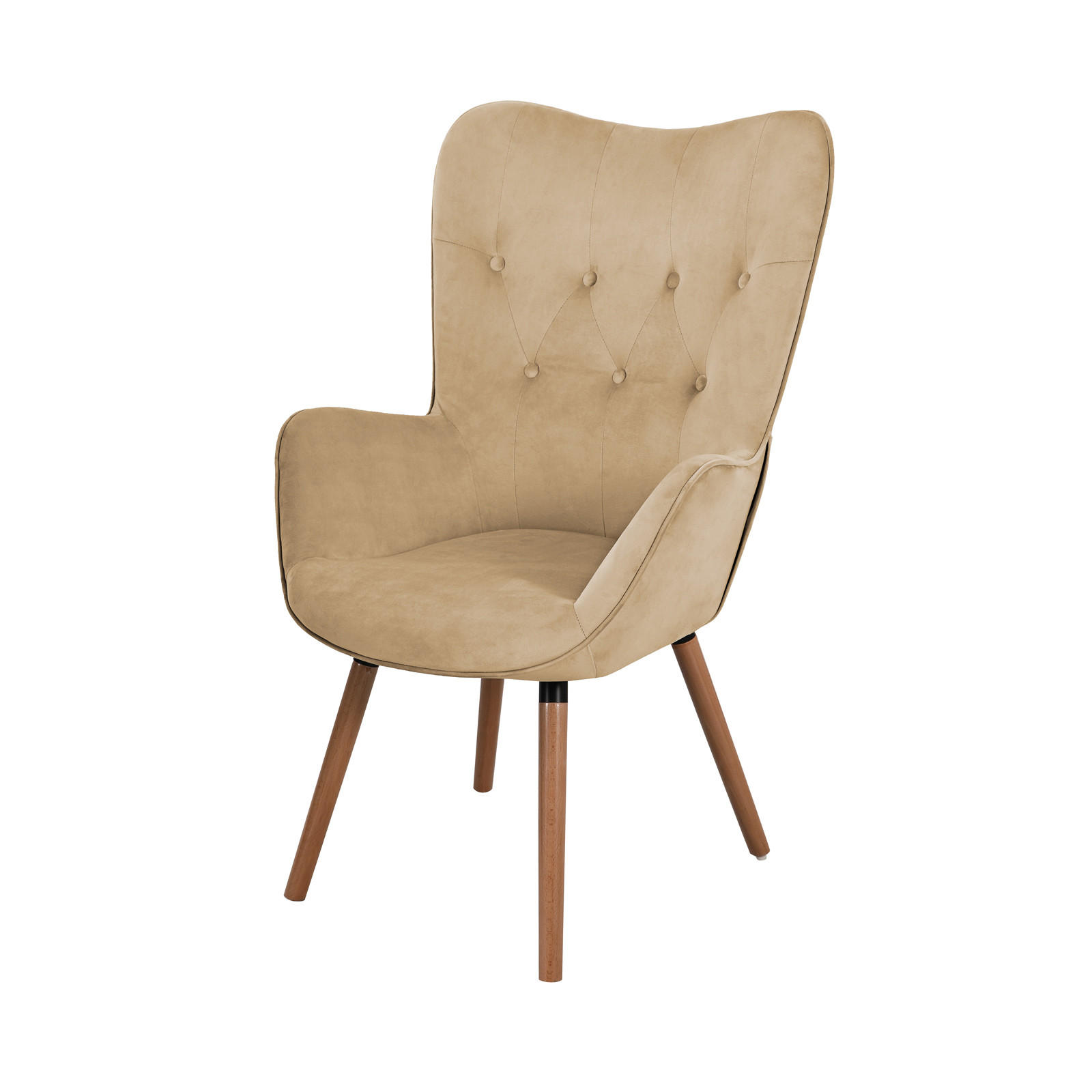 OHRENSESSEL CLEO Stoffbezug Beige - Beige, Textil (61/107/70cm) - SVITA