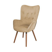 OHRENSESSEL CLEO Stoffbezug Beige - Beige, Textil (61/107/70cm) - SVITA