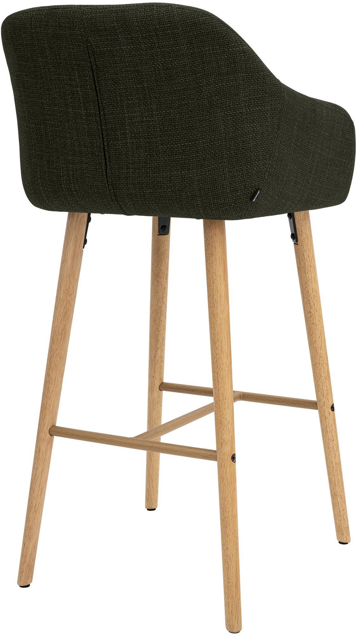 BARHOCKER Stoff Grün - Eukalyptusholzfarben/Grün, Textil (54/105/60cm) - CLP