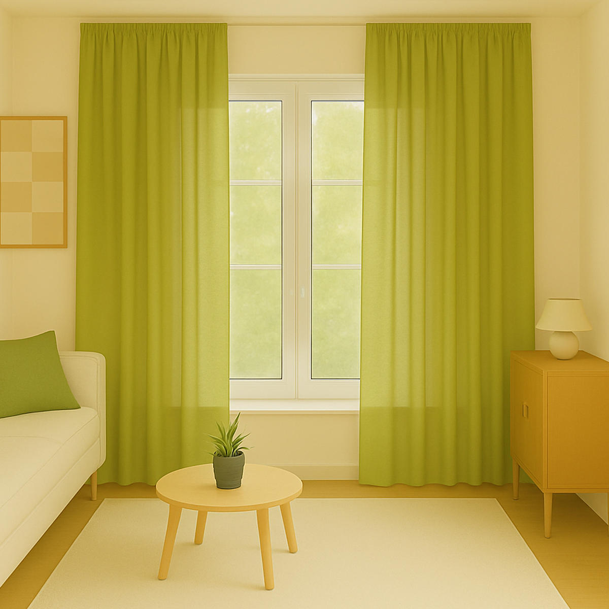 GARDINE Universalband "blickdicht" 2er Pack Grün 140x145 cm - Grün, Textil (140/145cm) - Bestlivings
