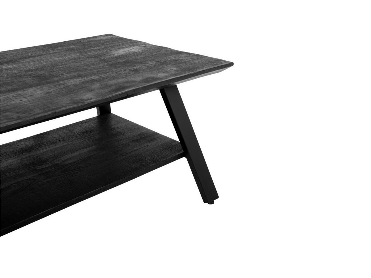 COUCHTISCH Berlin Mangoholz 120 cm / 60 cm Schwarz - Schwarz, Holz (60/120/45cm)