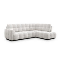 ECKSOFA MELLOW 5-Sitzer, creme - Creme/Schwarz, Holz/Textil (283/191cm) - Courtois Laville